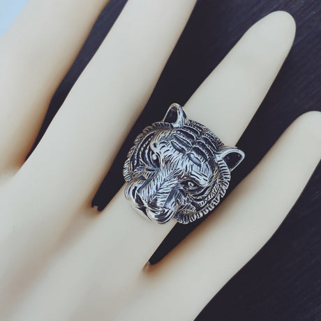 Aggressive Personality Zodiac Tiger Ring Man - Dazpy