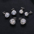 S925 Sterling Silver D Color Moissanite Classic Rock Sugar Earrings - Dazpy