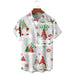 Men's Lapel Basic Holiday Printed Short-sleeved Shirt