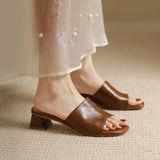 2024 Chic Thick Heel Open Toe Sandals for Women