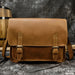 Men's Leather Messenger Bag A4 Flap Vintage Shoulder Briefcase - Dazpy