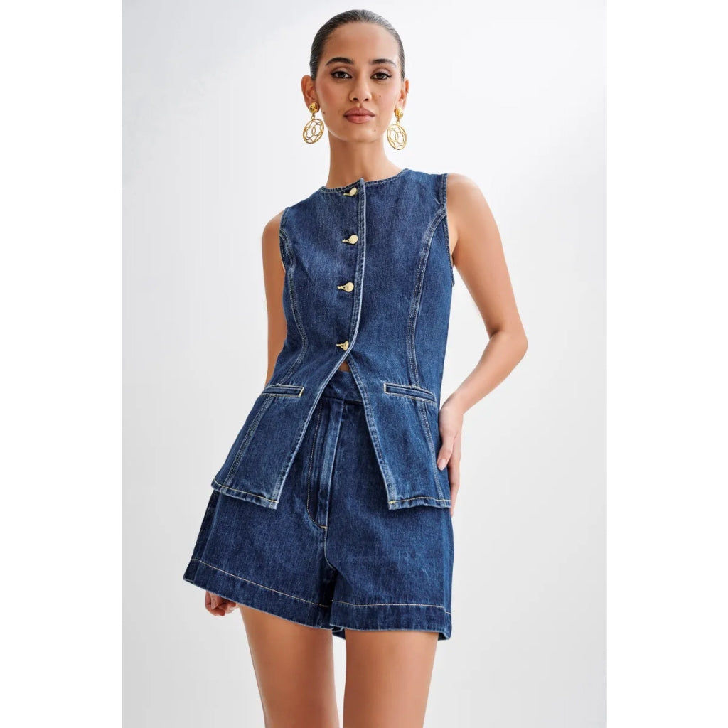 2-teiliges Sommer-Set aus Denim