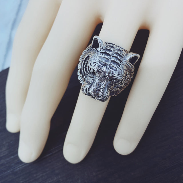 Aggressive Personality Zodiac Tiger Ring Man - Dazpy