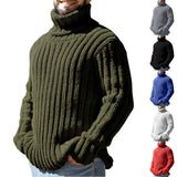 Rollkragenpullover in einfarbiger Slim Fit-Strick