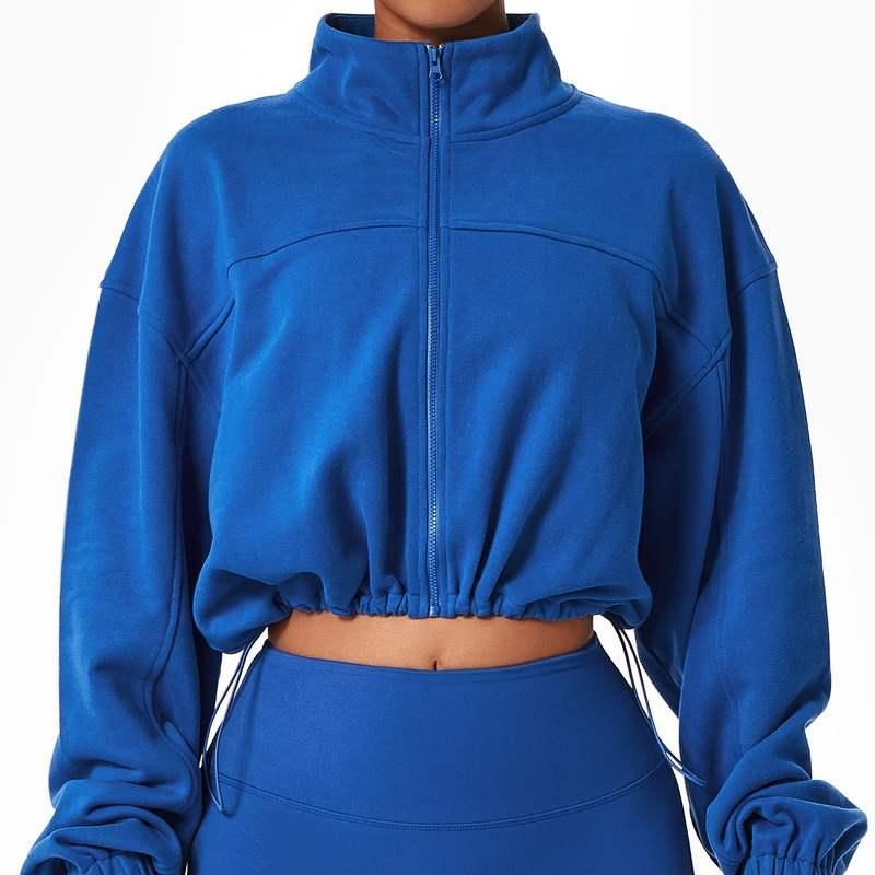 Chic Cotton-Poly Blend Long Sleeve Hooded Sweatshirt for Women