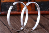 Sterling Silver Bracelet Female Pair Of Simple Smooth - Dazpy