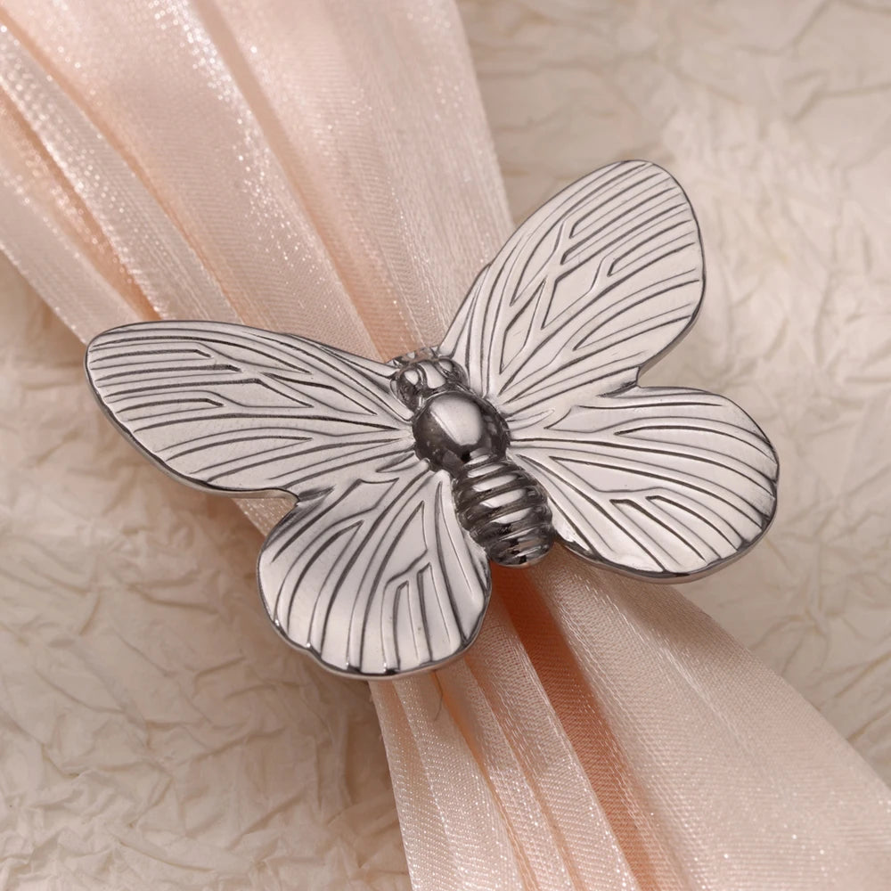 Vintage Schmetterling Edelstahlringe – Eleganter Paarschmuck