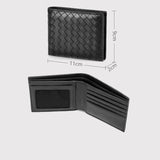 Leather woven wallet - Dazpy