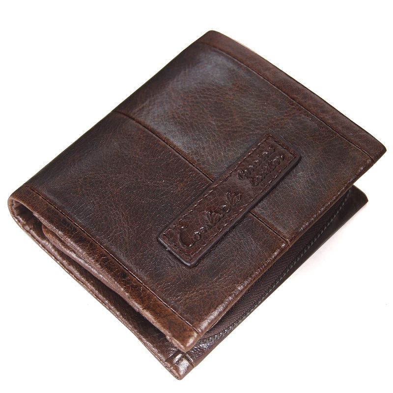 Vintage leather men's wallet - Dazpy