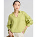 Linen V-neck Long Sleeved Shirt for Women