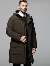 Neu Daunenjacke Herren Mittellanger Winter Dicker Mantel