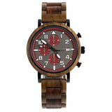 Multi Functional Six Needle Men's Wooden Watch - Dazpy