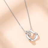 Women's S925 Sterling Silver Ring Buckle Necklace - Dazpy