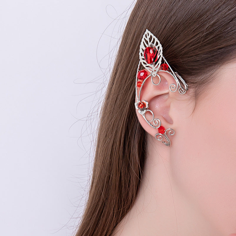 Personalized Temperament New Red Ear Clip Elf Earrings - Dazpy