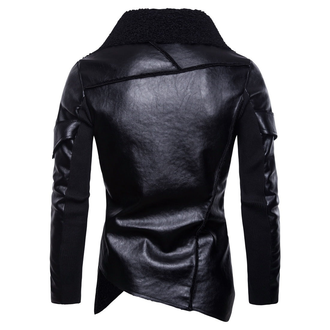 Men's Motorcycle Leather Jacket Personality Washed Leather Jacket Coat