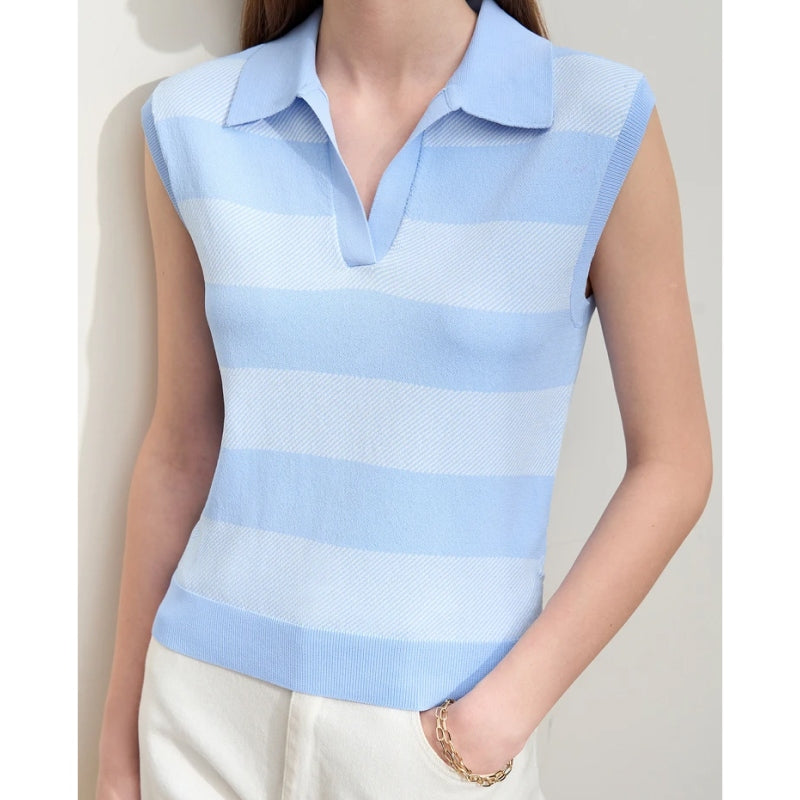 Chic Summer Knit Sleeveless Sweater