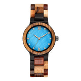 Simple Pearl Shell Color Wood Ladies Watch - Dazpy