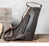 Handmade Original First Layer Cowhide Chest Bag - Dazpy