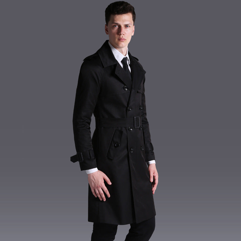 Men's Trench English Double-breasted Coat