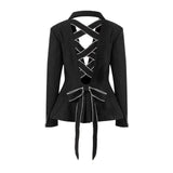 Diamond Hollow Out Bow Tie Women's Blazer