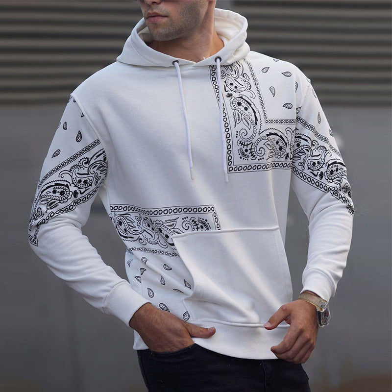 Hot Sale Printed Casual Trend Loose Hooded Sweater Jacket