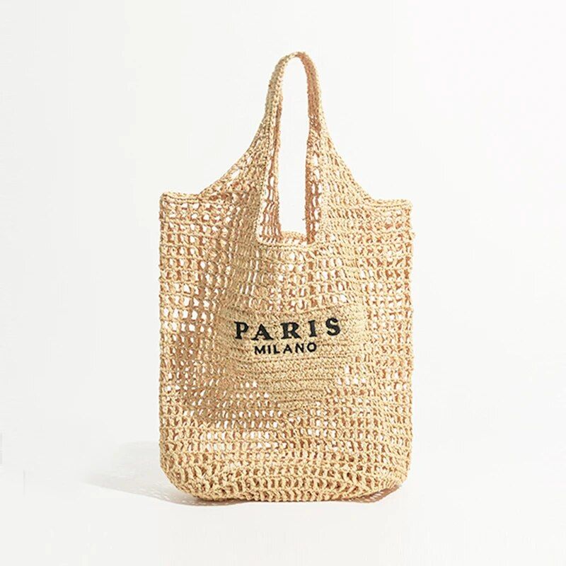 Luxury Design Women Plaited Raffia Straw Bag