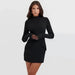 Autumn Elegance Bodycon Mini Dress