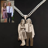 Customized Titanium Steel Diy Necklace Pendant For Couple Photos - Dazpy