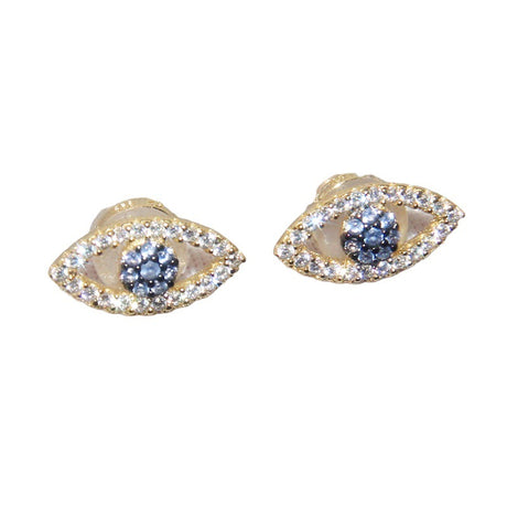 Women's Diamond Inlaid Small Eyes Trendy Earrings Are Simple - Dazpy