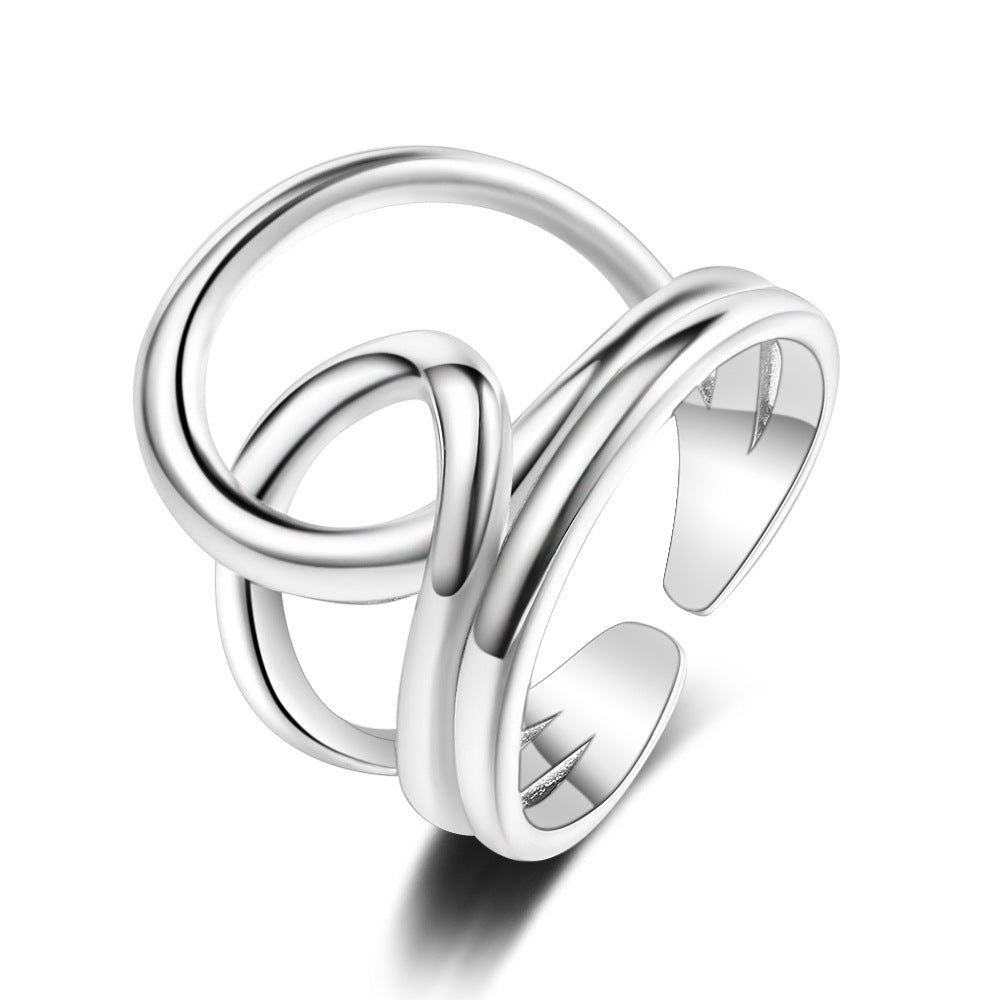 New Minimalist Winding Line S925 Sterling Silver Ring - Dazpy