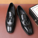 Mocasines de cuero vintage con borlas