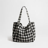 Vintage Plaid Square Shoulder Bag