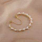 Women's Freshwater Pearl Woven Bracelet - Dazpy