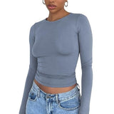 Lässiges, Slim Fit Crop Top für Damen im Herbst