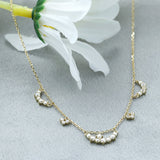 S925 Silver Plated 14k Gold Zircon Hollow Necklace - Dazpy