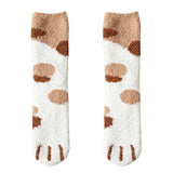 Herbst Winter Kawaii Katzenpfoten Fleece Damensocken