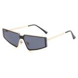 Rechteckige Sonnenbrille mit flacher Oberseite