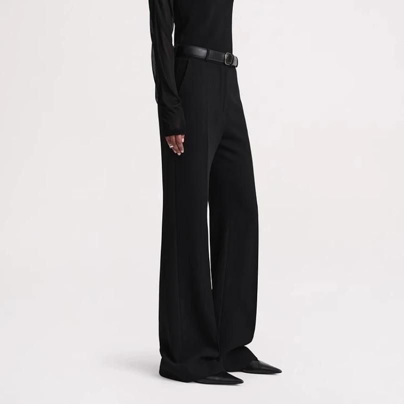 Elegant High-Waist Flared Trousers for Women