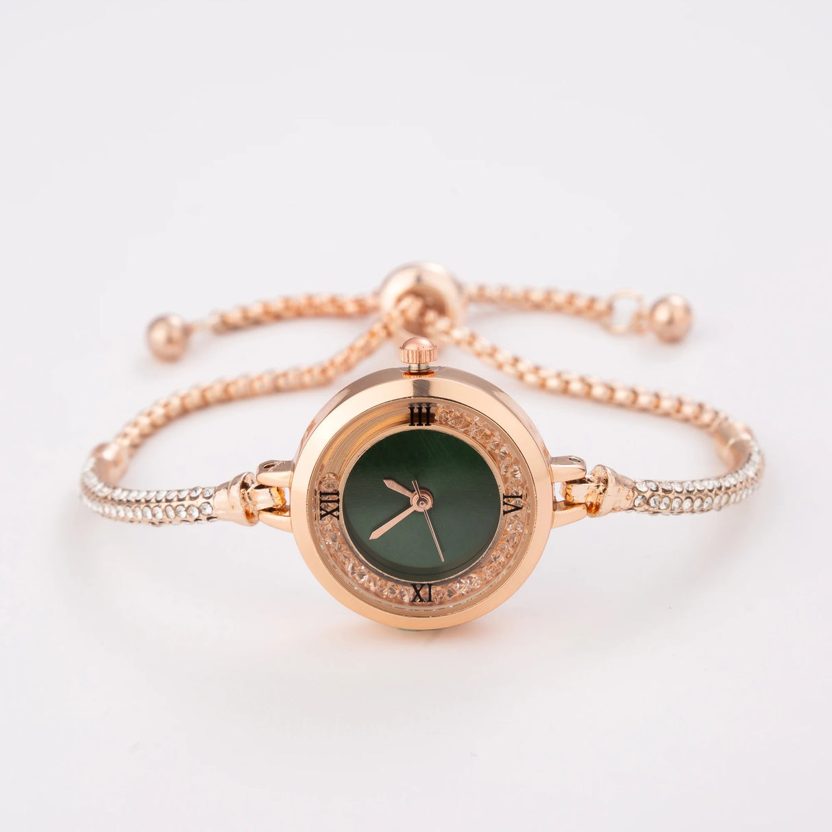 Reloj de cuarzo de lujo para mujer: elegante reloj de pulsera de acero inoxidable con esfera pequeña