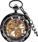 Bronze Transparent Bottom Glossy Semi-automatic Mechanical Pocket Watch - Dazpy