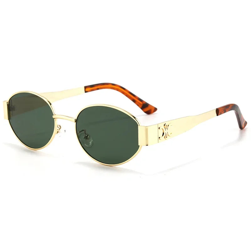 Trendy ovale Retro-Sonnenbrille für Damen