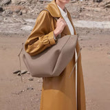 Elegant Large Leather Shoulder Bag