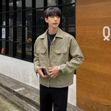 MYQ Jacket Coat Men's Clothes Casual Lapel Light Cooked Wind Top