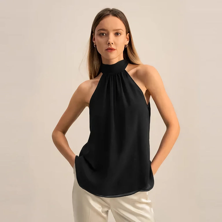 Neckholder-Tanktop aus Seide für Damen