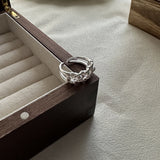 S925 Sterling Silver Korean Fashion Tie Ring - Dazpy