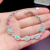 New Natural Opal Bracelet 925 Silver Inlay - Dazpy