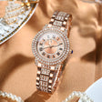 Exquisite And Elegant Sparkling Quartz Watch With Diamonds - Dazpy