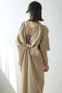 Women's Bow-Detail Cotton A-Line Dress