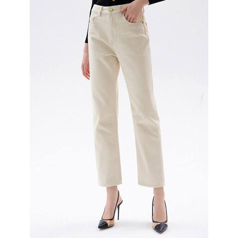 Classic High-Waisted Straight Jeans for Women