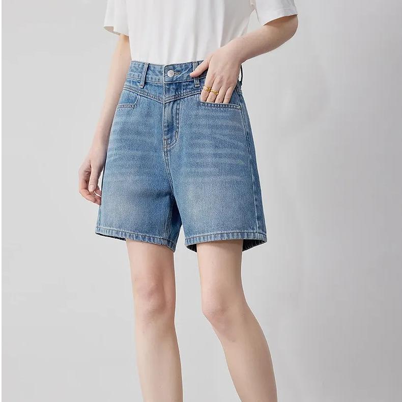 High-Waist-Jeansshorts für Damen